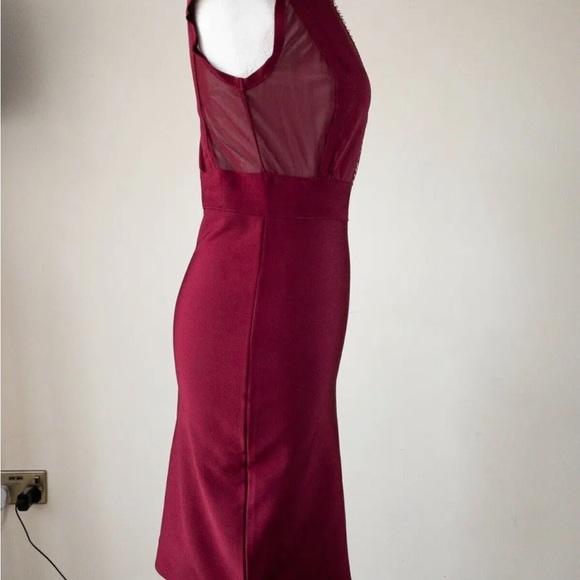 WOW Couture Beaded Detail Bodycon Dress Size 12 - Picture 5 of 6